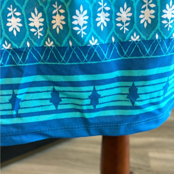 Pretty turquoise, white & blue patterned easy and comfortable dress! - Picture 3 of 8